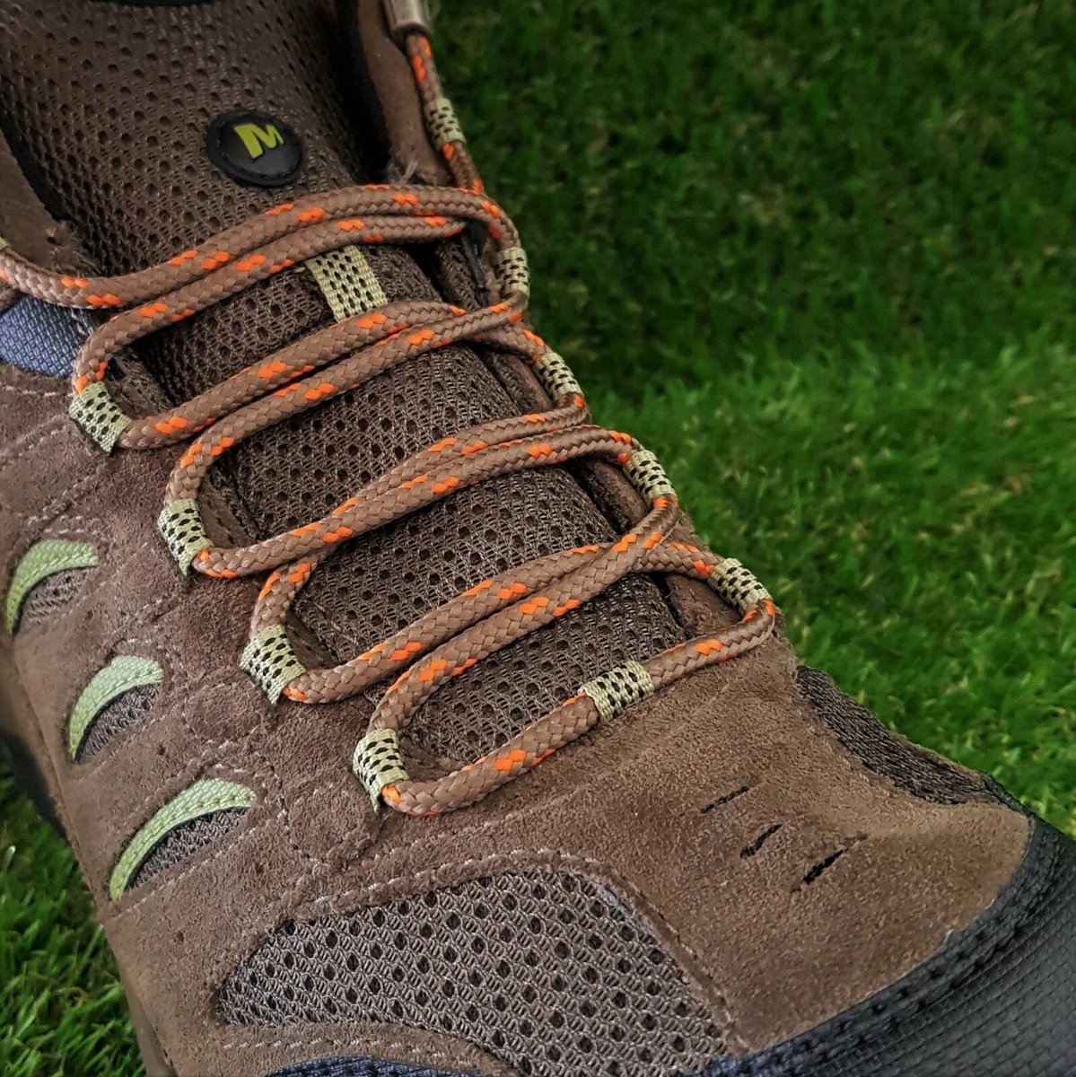 Orange hiking top boot laces