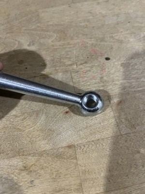 Metal Handle Lever M12 x1.75 4 Inch Length, galvanized 