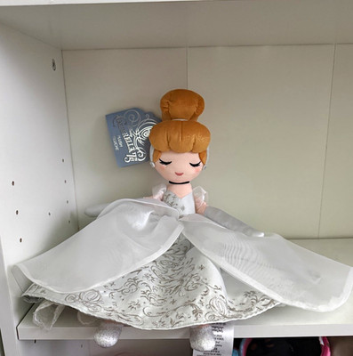 Disney Cinderella 75th Anniversary Plush Doll in White & Silver Dress
