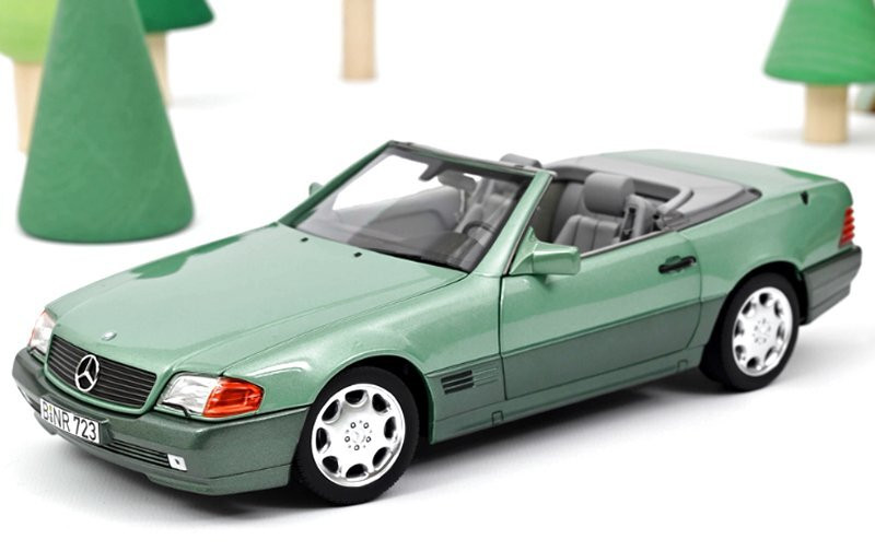 MB Mercedes Benz 500 SL - 1989 - greenmetallic - Norev 1:18