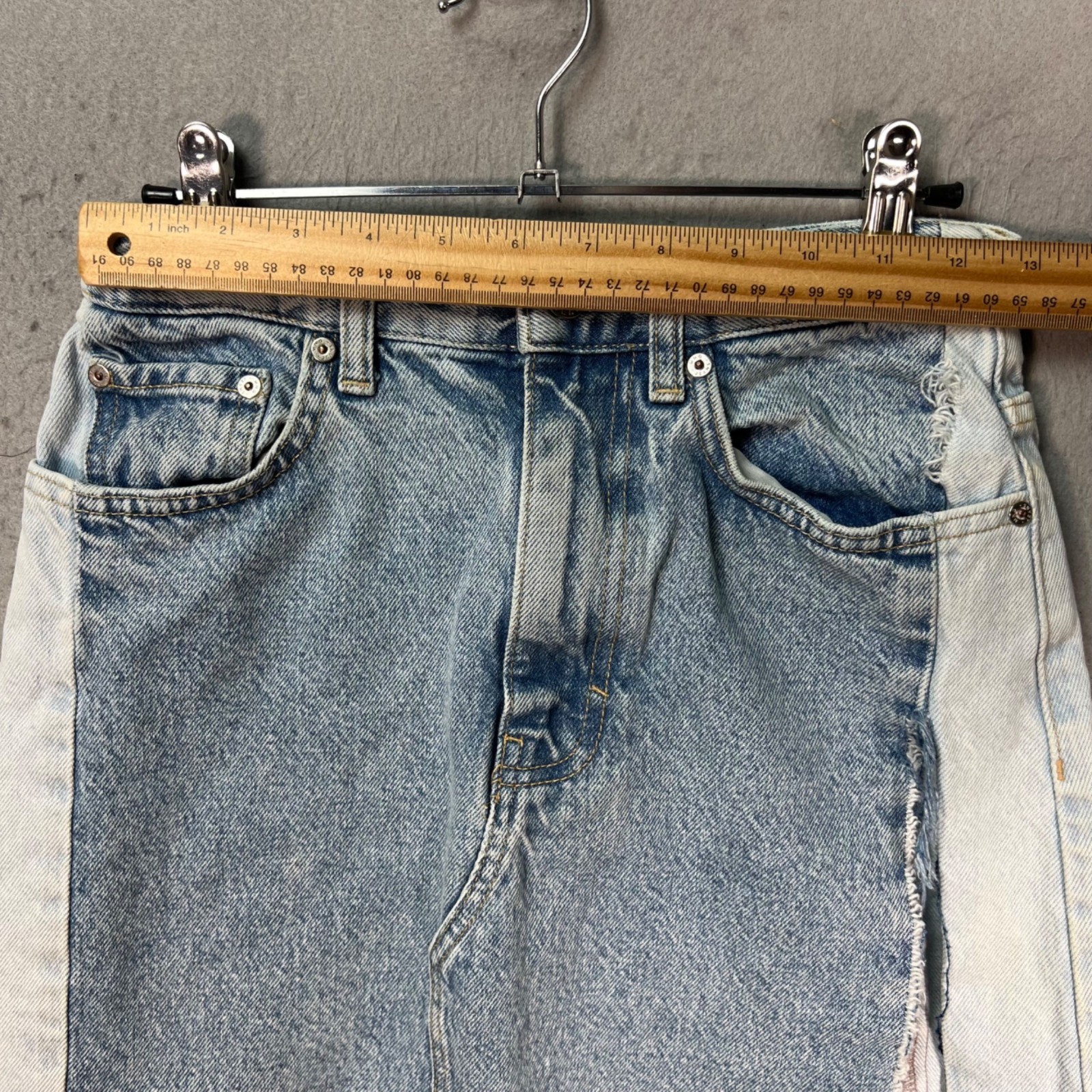 Mango Womens Size Small Denim Patchwork Maxi Skir… - image 5