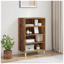 Sideboard Old wood 57x35x89.5cm Engineered Wood Slim Storage Cabinet with Shelf