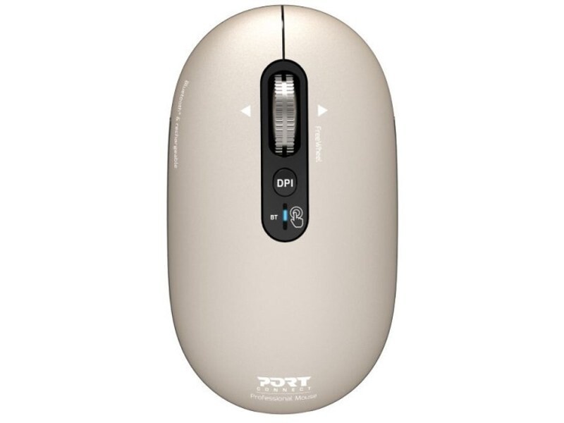 Souris sans fil ergonomique haut de gamme Pure Mac PORT Designs 3200 dpi finition beige