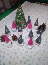 Lot of 12  4 3 packs Christmas Holiday Gnomes 6" Ornaments Decor Plushes New