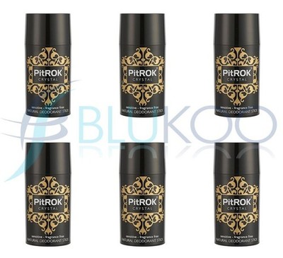 Pitrok Crystal Natural Deodorant Stick - 100g (6er Pack)
