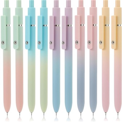 10 Gelstifte mit schwarzer Tinte, mittlere  von 0,7 mm, sanftes Schreiben, ho...