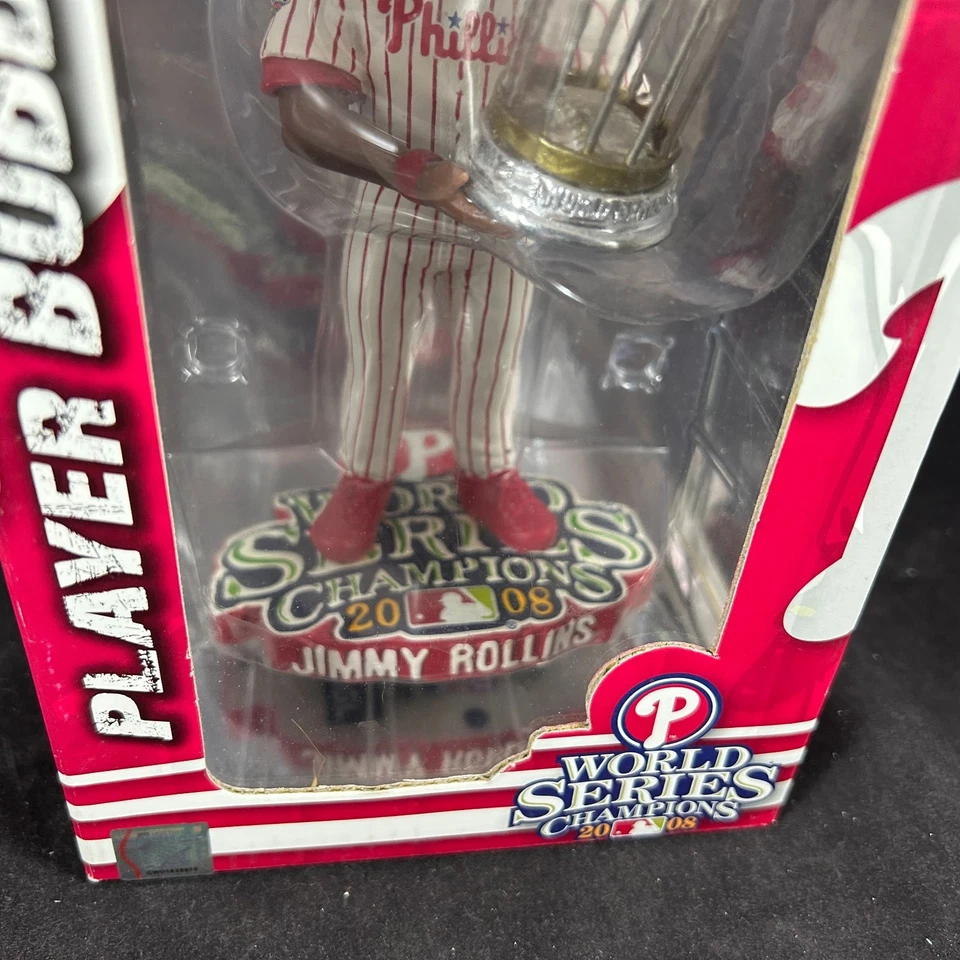 2008 JIMMY ROLLINS FOCO PHILLIES WORLD SERIES PLAYER BOBBLEHEAD LE IN BOX - RARE - Image 3 of 4