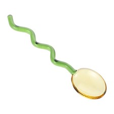  Glass Colored Spoon Kitchen Decor Art Cutlery Cute Coffee Stirrers