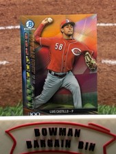 2017 Bowman Chrome Scouts Top 100 UPD Orange Refractor Luis Castillo 4/25 ROOKIE