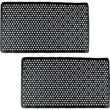 2 Pcs Bath Bliss Self-Draining Bathmat Anti-Slip Surface Suction Cup Base PVC