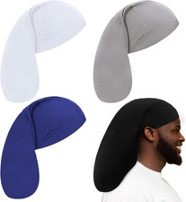 4 Pieces Unisex Jumbo Dreadlock Cap Long Dreads Hair Head Wrap Sleeping Cap Hair