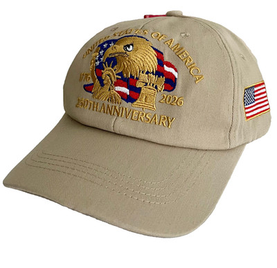 USA 250th Anniversary Hat 1776 2026 Patriotic Eagle USA Flag Embroidered Hat Cap