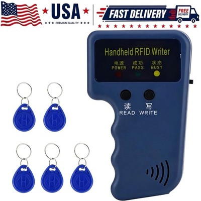 Handheld RFID ID Card Copier Key Reader Writer Duplicator 125KHz+5PCS Tags US