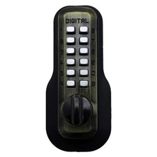 Lockey M-220-AB Mechanical Keyless Surface Mount Slide Deadbolt - Antique Brass