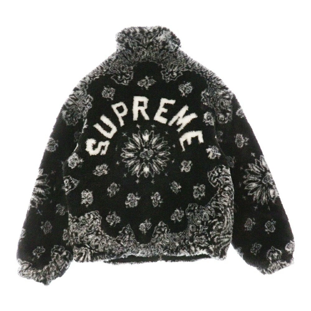 Veste en fausse fourrure bandana Supreme taille S 21Ss logo arche noir FkG59
