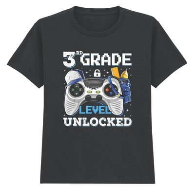 3. Klasse Stufe freigeschaltet Kinder T-Shirt Bildung Schule Meilenstein Gaming
