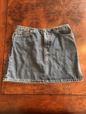 Vintage 90s Y2K American Eagle Denim Jean Mini Skirt 6 Low Rise Grunge 2000s