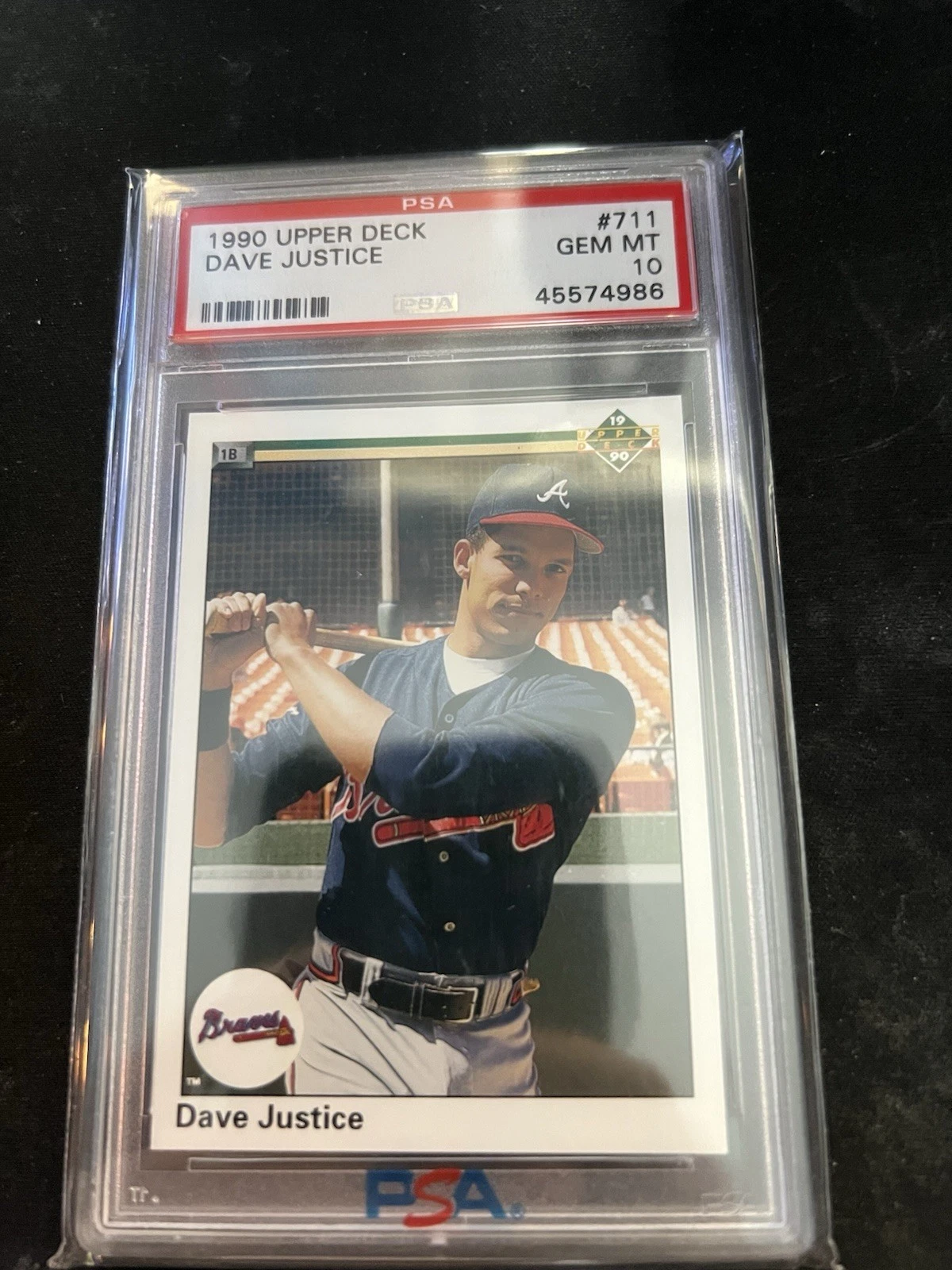 Deal for 1990 UPPER DECK #711 DAVE JUSTICE RC BRAVES PSA 10 Rookie