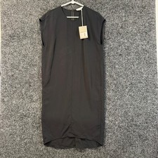 NWT EVERLANE The Japanese GoWeave Cocoon Dress Black Sleeveless Midi Size 2