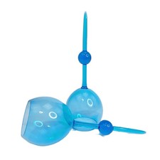 TWO PACK Original Beach Glass  Floating Wine Glass Acrylic Shatterproof - Blue