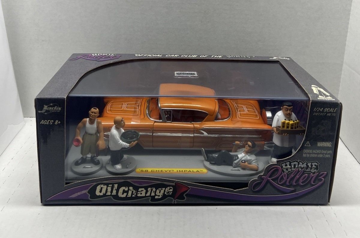 ミニカー HOMIE rollerz '58 CHEVY IMPALA Jada Homie Rollerz Oil Change '58 Chevy Impala 1/24 Scale