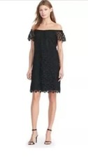 Lauren Ralph Lauren size 4 Black Lace Off Shoulder Dress Cocktail Wedding Formal