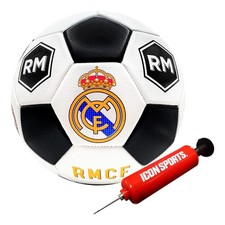 Icon Sports Real Madrid CF Soccer Ball - Size 5 White - Official Licensed RM51BL