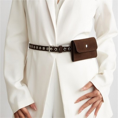Practical Women Accessories Waist Pack Belt with Small Wallet Daily Essential