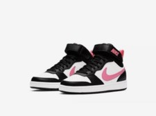 Nike Court Borough Mid 2 GS Black White Pink Youth Size 7Y CD7782-005