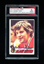 1977 OPC HOCKEY 251 BOBBY ORR KSA CERTIFIED AUTOGRAPH BLACK HAWKS AUTO