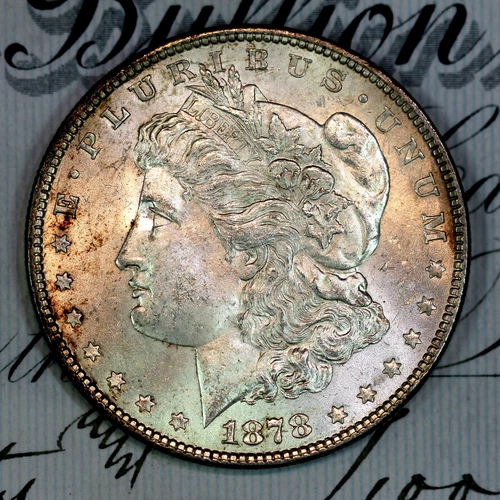* 1878-P 7/8TF * NEAR+ GEM BU MS MORGAN SILVER DOLLAR * FROM COLLECTION