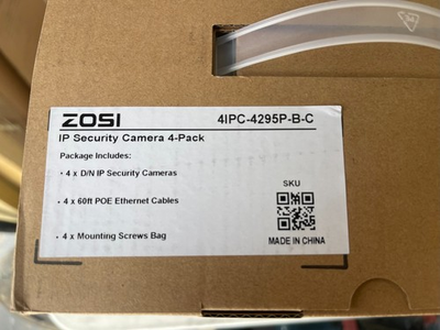 #ad #ad Zosi 4 Pack 5MP 3K Ad PoE Wired IP Security Camera 4IPC 4295P B C New $139.99