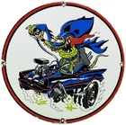 VINTAGE RAT FINK PORCELAIN SIGN HOT ROD ED "BIG DADDY" ROTH GAS STATION OIL FORD
