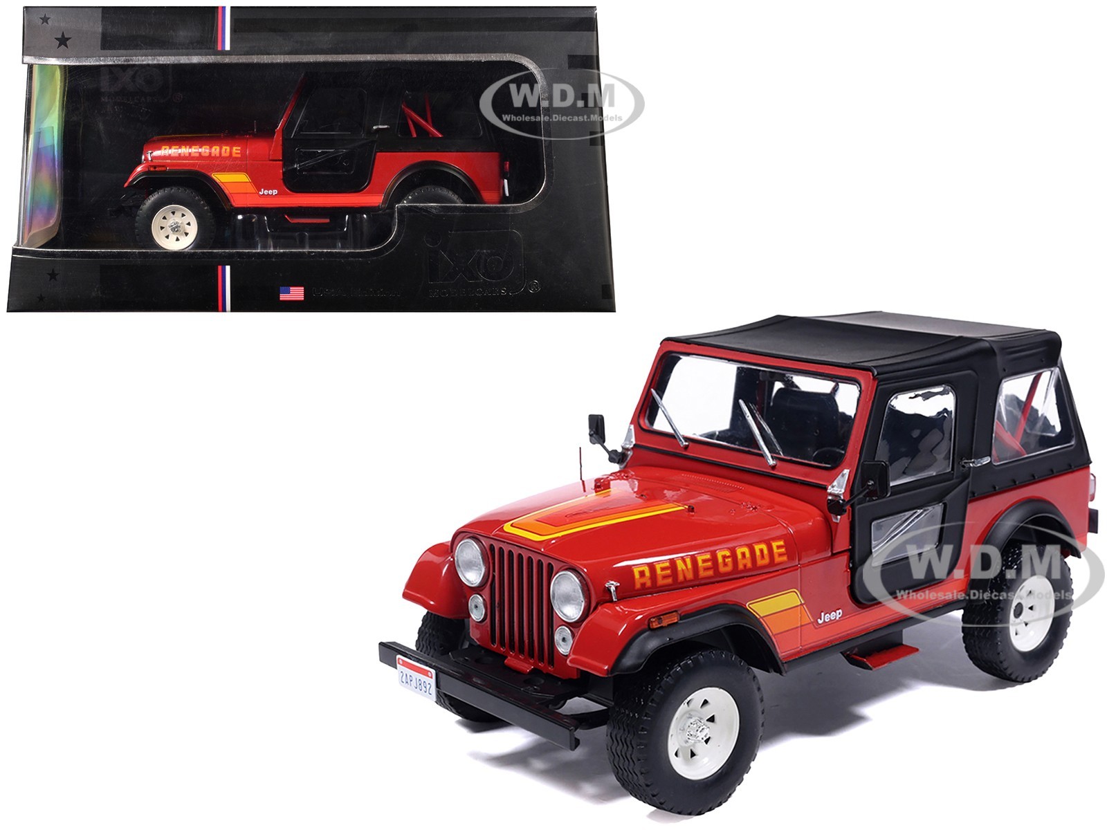 1983 JEEP RENEGADE RED 1/24 DIECAST MODEL CAR BY IXO U24RDC003