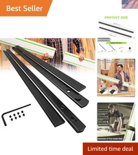 2-Pack Guide Rail Connector Ideal for Woodworking - Compatible with Major Brands