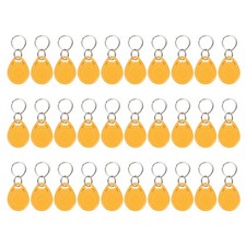 125kHz T5577 RFID Key Fob Tag, (Yellow) (30pcs), Writable Smart Key Fobs Tags