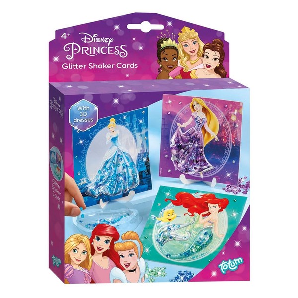 Totum Disney Princess - Glitter Shaker Cards Set, Arts And Crafts Ki (Us Import)-image