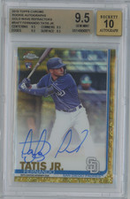 FERNANDO TATIS JR - 2019 Topps Chrome Rookie Auto Gold Wave /50 BGS TRUE 9.5 GEM