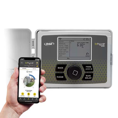 B-Hyve 12-Zone Indoor/Outdoor Smart Sprinkler Controller, Works with Amazon Alex