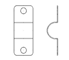 CELLO PRODUCTS IWP24-20 Tube Strap 1-1/4" Wrot Copper Includes Nails