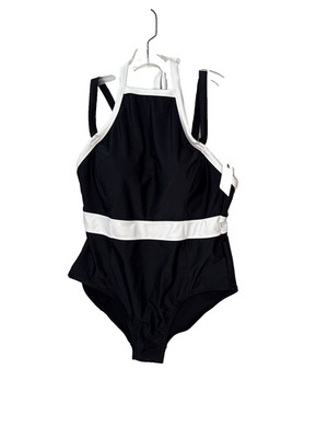NWT Women's Plus One Piece Elegant  Swimsuit  by TERRA & SKY  1X Tummy Control