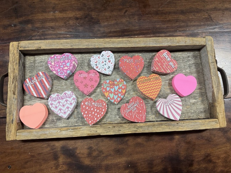 Lot Of 50 Heart Shaped Sticky Notes • 50 Sheets Each • Valentine's Day Gift