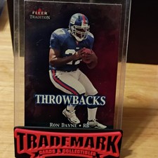 2000 Fleer Tradition Football Ron Dayne Throwbacks #3T New York Giants Card