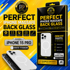 iPhone 15 Pro Replacement Rear Back Glass With Camera Lens- Brackets-Magnets-UK