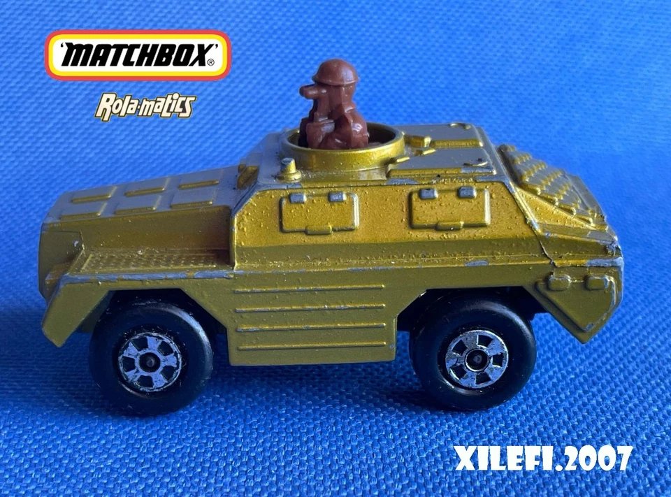 matchbox rolamatics tank stoat military #28 england lesney 1973 diecast 1:64 oro - Immagine 4 di 4
