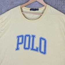 Polo Ralph Lauren Mens 4XLT Yellow Spellout Logo Short Sleeve T-Shirt Big Tall