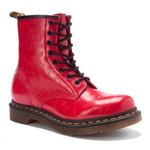 bright red dr martens