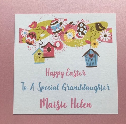Tarjeta de Pascua personalizada hijo nieto ahijado gran sobrino niños feliz Pascua - Imagen 2 de 4