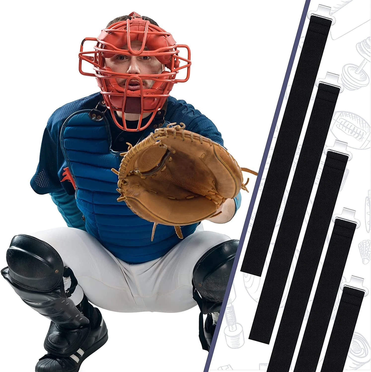 All Star Catcher Leg Shin Guard Replacement Straps - Thumbnail 5