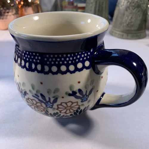 Boleslawiec Polish Pottery 16 oz. Bubble Mug! Signature Pattern!